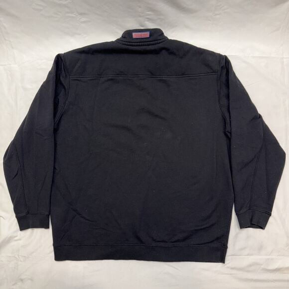 Vineyard Vines Mens Quarter Zip Sweater Size XXL Black Long Sleeve Cotton - Picture 8 of 9